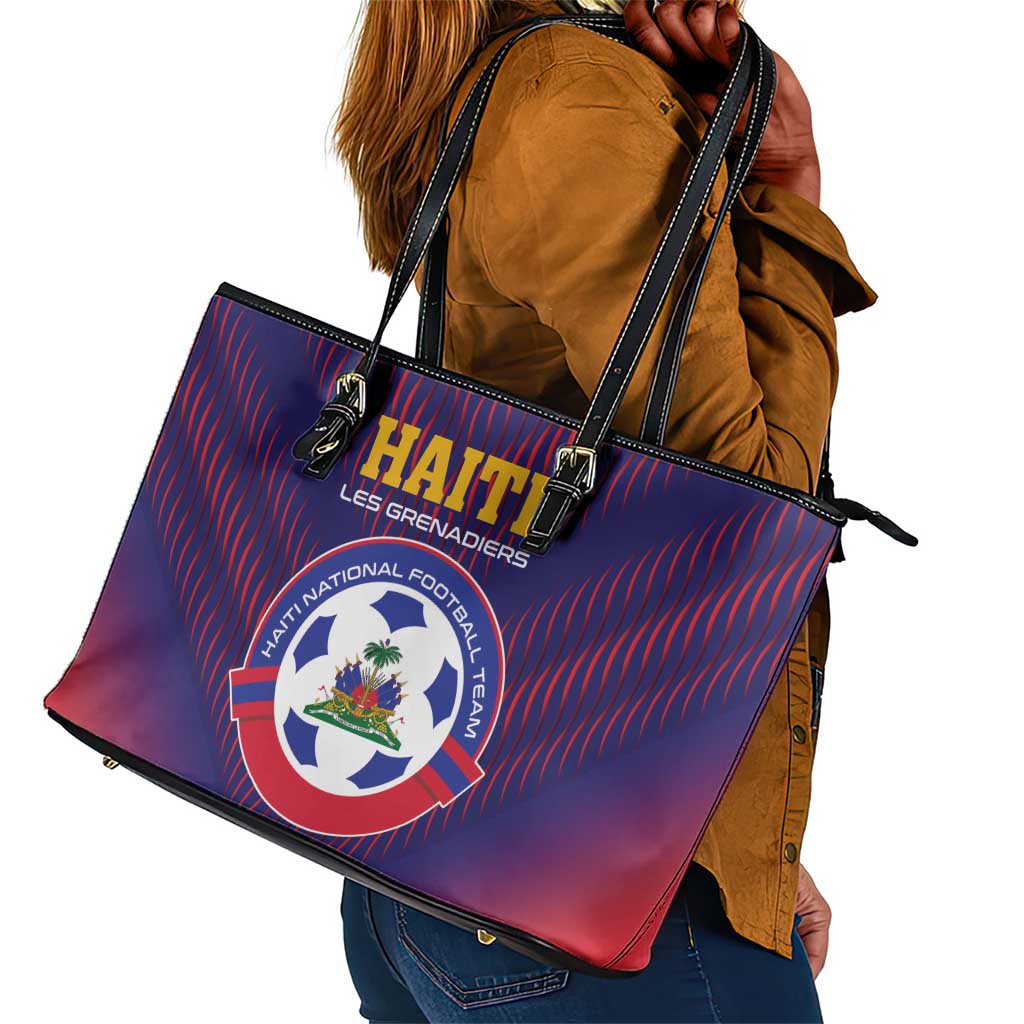 Afro Haiti Football Leather Tote Bag Come On Les Grenadiers