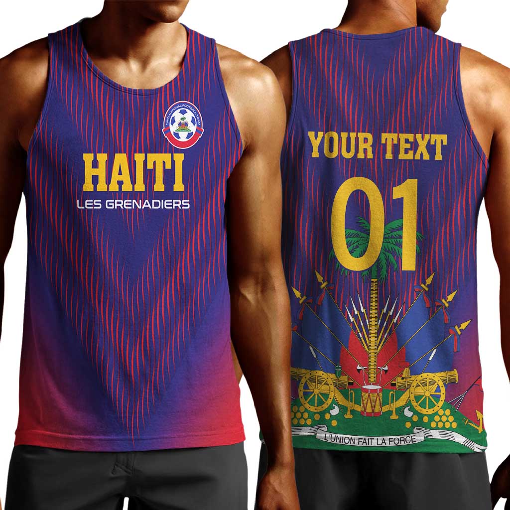 Custom Afro Haiti Football Men Tank Top Come On Les Grenadiers