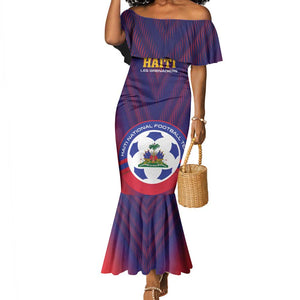 Custom Afro Haiti Football Mermaid Dress Come On Les Grenadiers