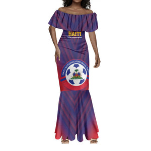 Custom Afro Haiti Football Mermaid Dress Come On Les Grenadiers