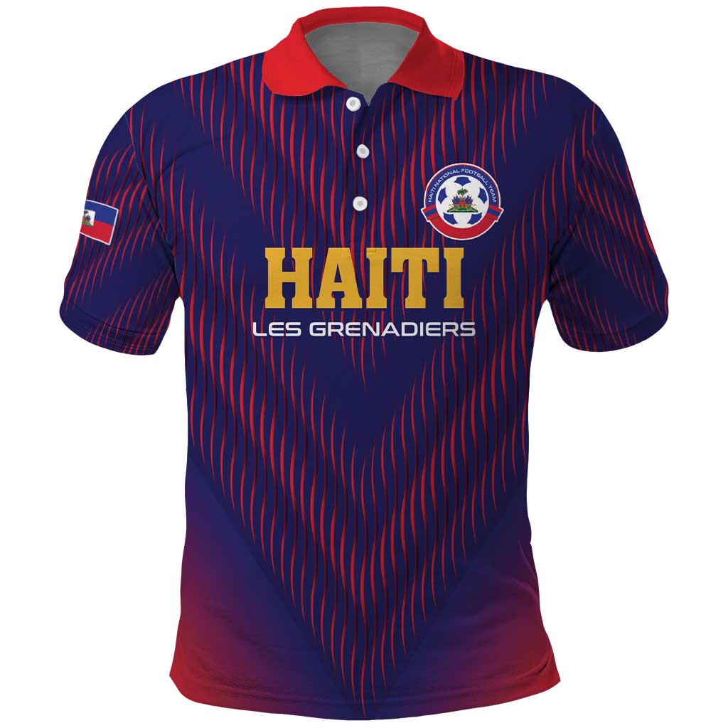 Custom Afro Haiti Football Polo Shirt Come On Les Grenadiers