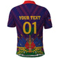 Custom Afro Haiti Football Polo Shirt Come On Les Grenadiers