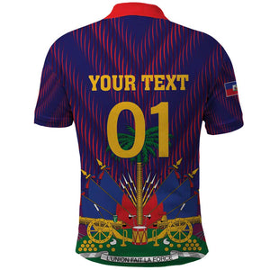 Custom Afro Haiti Football Polo Shirt Come On Les Grenadiers