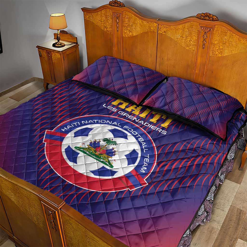 Afro Haiti Football Quilt Bed Set Come On Les Grenadiers
