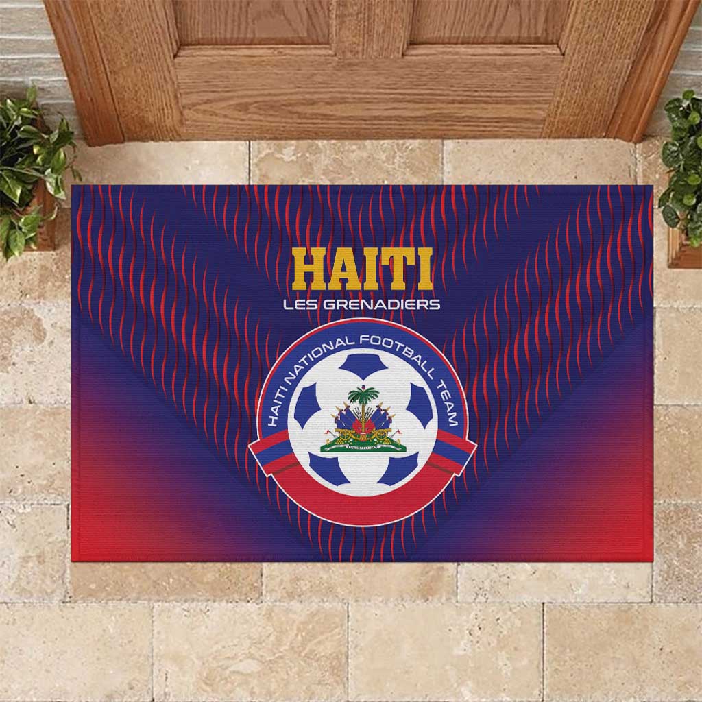 Afro Haiti Football Rubber Doormat Come On Les Grenadiers