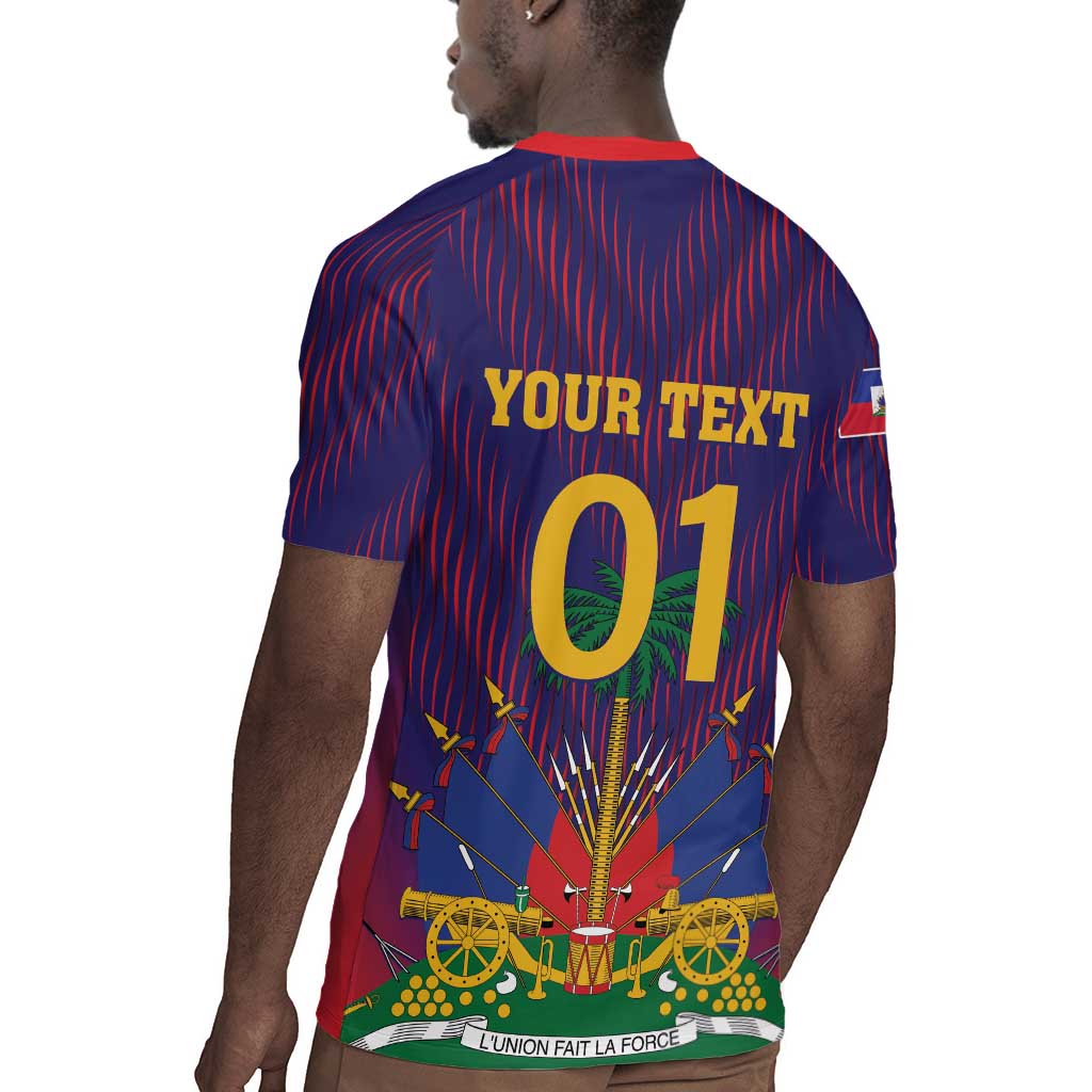 Custom Afro Haiti Football Rugby Jersey Come On Les Grenadiers