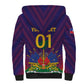 Custom Afro Haiti Football Sherpa Hoodie Come On Les Grenadiers