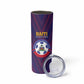 Custom Afro Haiti Football Skinny Tumbler Come On Les Grenadiers