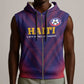 Custom Afro Haiti Football Sleeveless Zip Hoodie Come On Les Grenadiers - African Pride