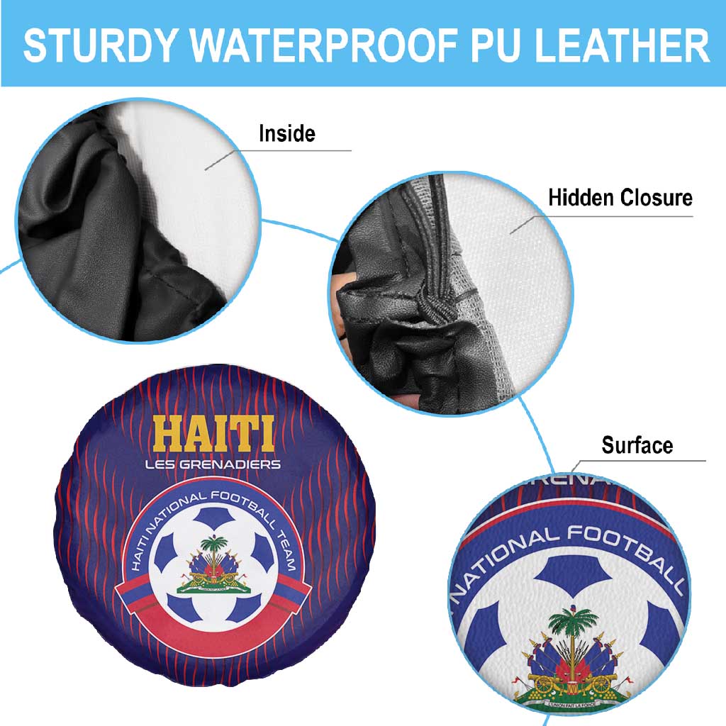 Afro Haiti Football Spare Tire Cover Come On Les Grenadiers