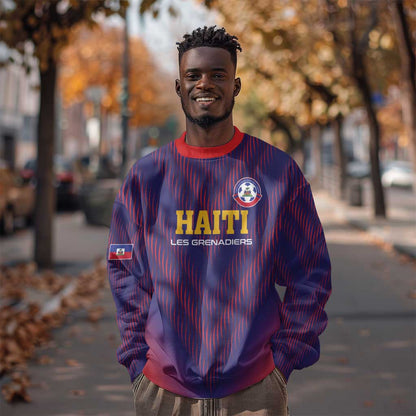 Custom Afro Haiti Football Sweatshirt Come On Les Grenadiers
