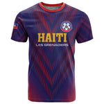 Custom Afro Haiti Football T shirt Come On Les Grenadiers