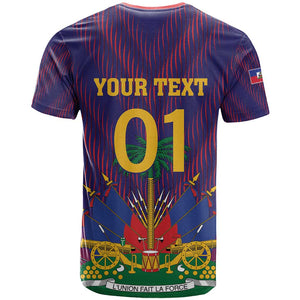 Custom Afro Haiti Football T shirt Come On Les Grenadiers