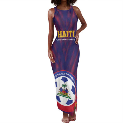 Custom Afro Haiti Football Tank Maxi Dress Come On Les Grenadiers