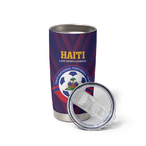 Custom Afro Haiti Football Tumbler Cup Come On Les Grenadiers