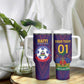 Custom Afro Haiti Football Tumbler With Handle Come On Les Grenadiers