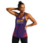 Custom Afro Haiti Football Women Racerback Tank Come On Les Grenadiers