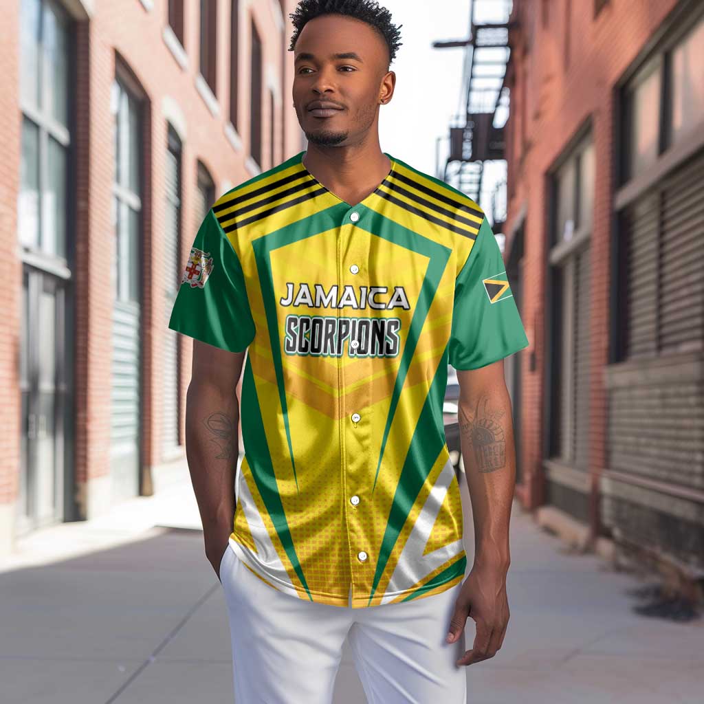 Custom Cricket Jamaica Baseball Jersey Scorpions We Made Legends