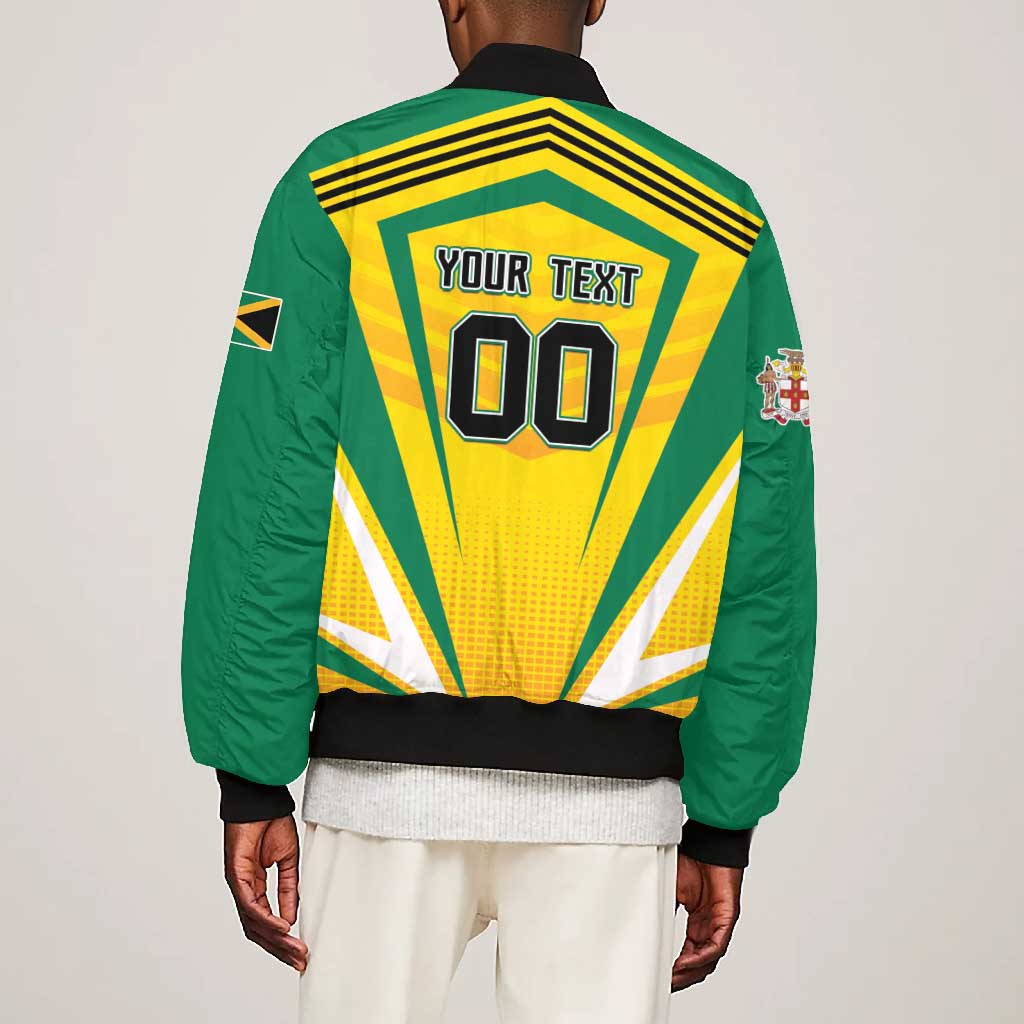Custom Cricket Jamaica Bomber Jacket Scorpions We Made Legends