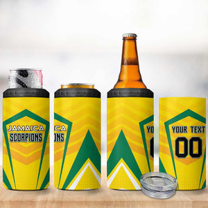 Custom Cricket Jamaica 4 in 1 Can Cooler Tumbler Scorpions We Made Legends
