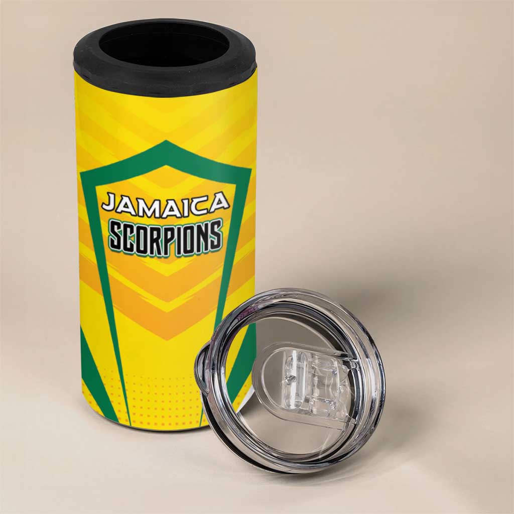 Custom Cricket Jamaica 4 in 1 Can Cooler Tumbler Scorpions We Made Legends
