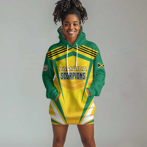 Custom Cricket Jamaica Hoodie Dress Scorpions We Made Legends