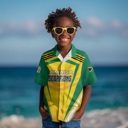 Custom Cricket Jamaica Kid Hawaiian Shirt Scorpions We Made Legends