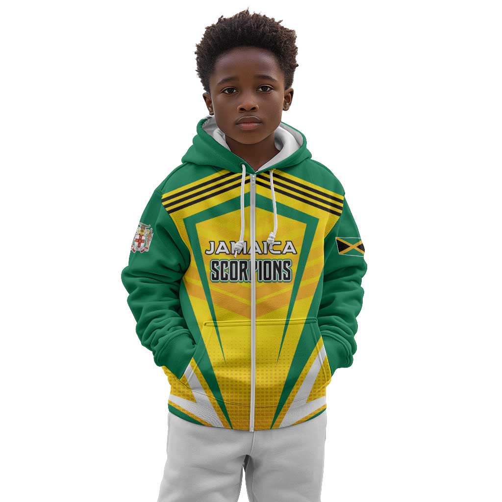 Custom Cricket Jamaica Kid Hoodie Scorpions We Made Legends