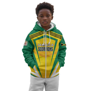 Custom Cricket Jamaica Kid Hoodie Scorpions We Made Legends
