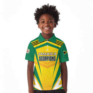 Custom Cricket Jamaica Kid Polo Shirt Scorpions We Made Legends