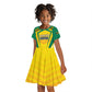 Custom Cricket Jamaica Kid Short Sleeve Dress Scorpions We Made Legends