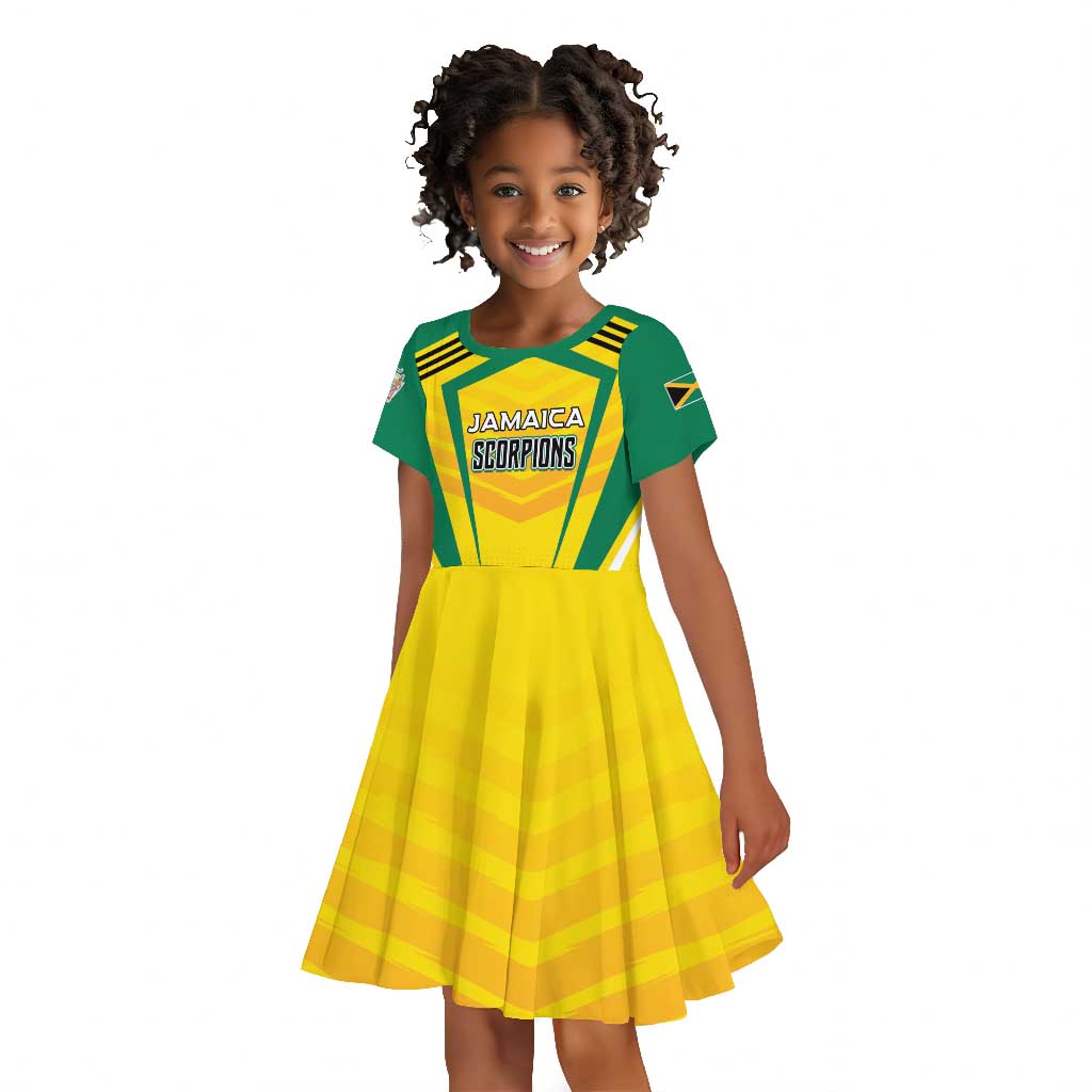 Custom Cricket Jamaica Kid Short Sleeve Dress Scorpions We Made Legends