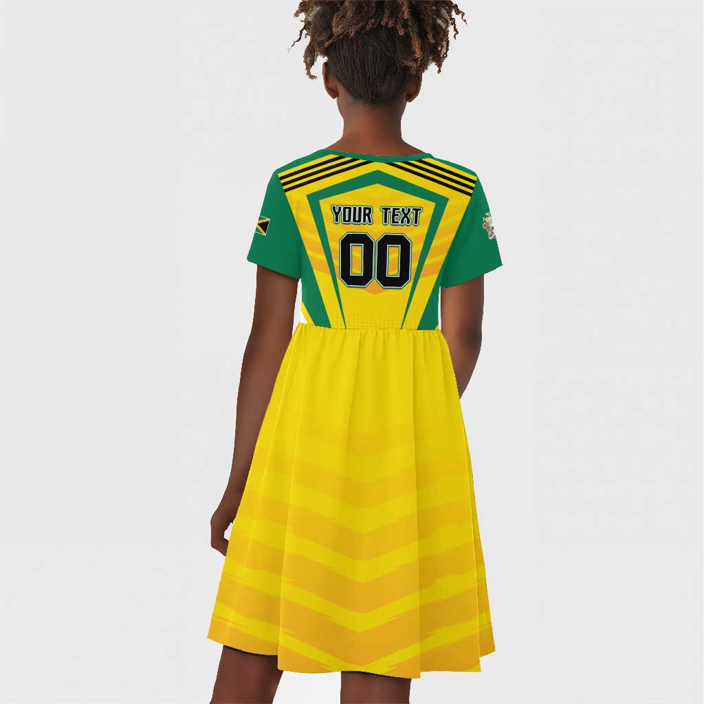 Custom Cricket Jamaica Kid Short Sleeve Dress Scorpions We Made Legends