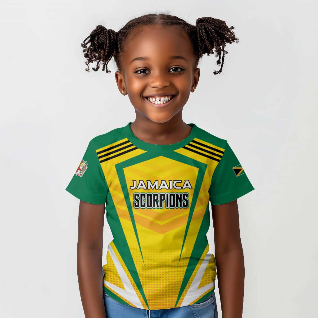 Custom Cricket Jamaica Kid T shirt Scorpions We Made Legends
