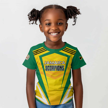 Custom Cricket Jamaica Kid T shirt Scorpions We Made Legends
