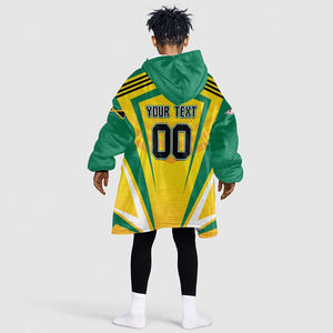 Custom Cricket Jamaica Kid Wearable Blanket Hoodie Scorpions We Made Legends