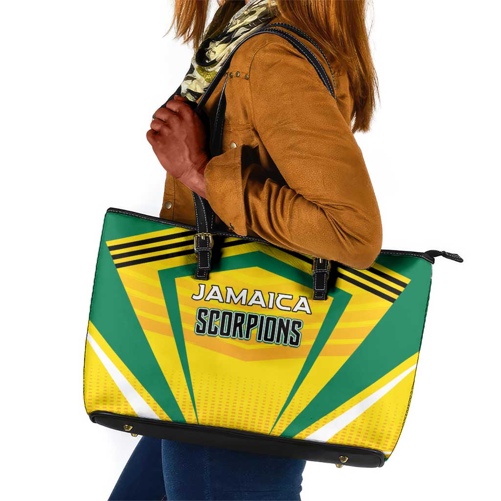 Cricket Jamaica Leather Tote Bag Scorpions We Made Legends