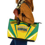 Cricket Jamaica Leather Tote Bag Scorpions We Made Legends