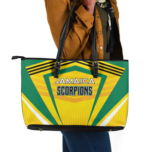 Cricket Jamaica Leather Tote Bag Scorpions We Made Legends