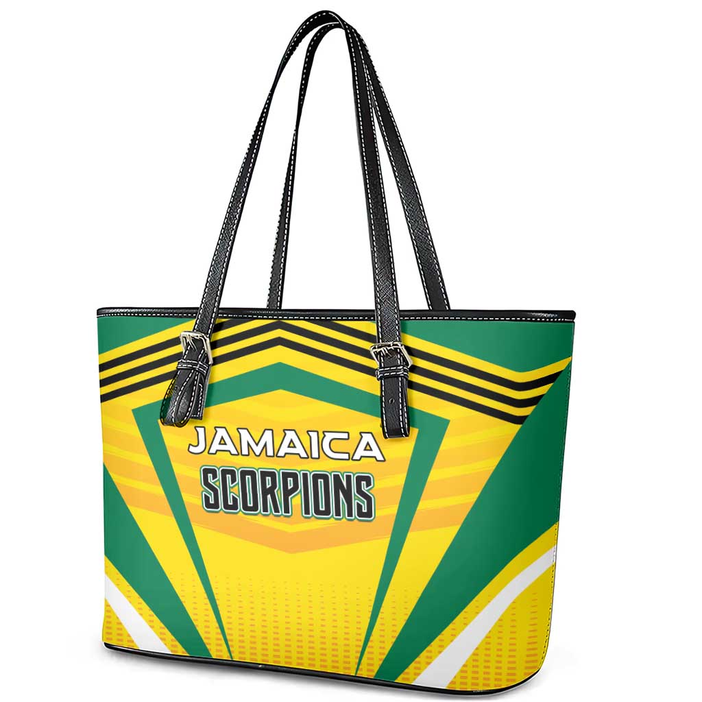 Cricket Jamaica Leather Tote Bag Scorpions We Made Legends