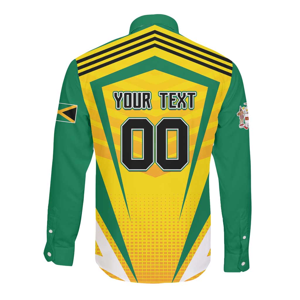 Custom Cricket Jamaica Long Sleeve Button Shirt Scorpions We Made Legends