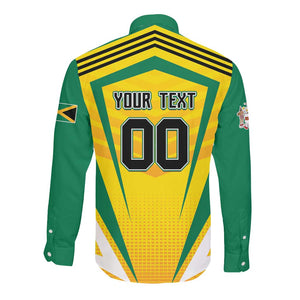 Custom Cricket Jamaica Long Sleeve Button Shirt Scorpions We Made Legends