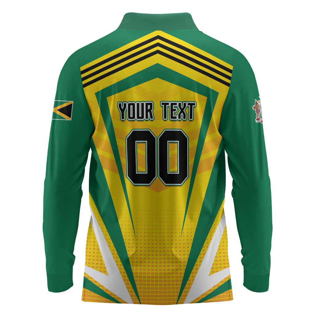Custom Cricket Jamaica Long Sleeve Polo Shirt Scorpions We Made Legends