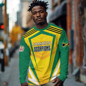 Custom Cricket Jamaica Long Sleeve Shirt Scorpions We Made Legends