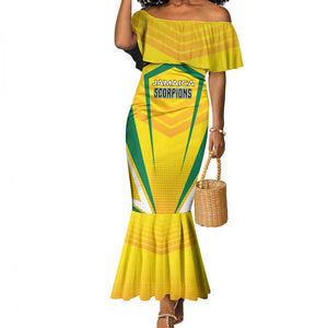 Custom Cricket Jamaica Mermaid Dress Scorpions We Made Legends
