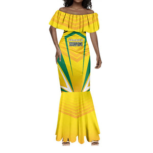 Custom Cricket Jamaica Mermaid Dress Scorpions We Made Legends