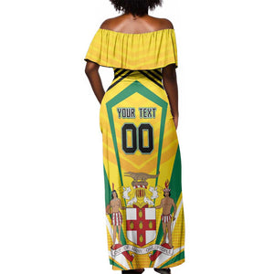 Custom Cricket Jamaica Off Shoulder Maxi Dress Scorpions We Made Legends