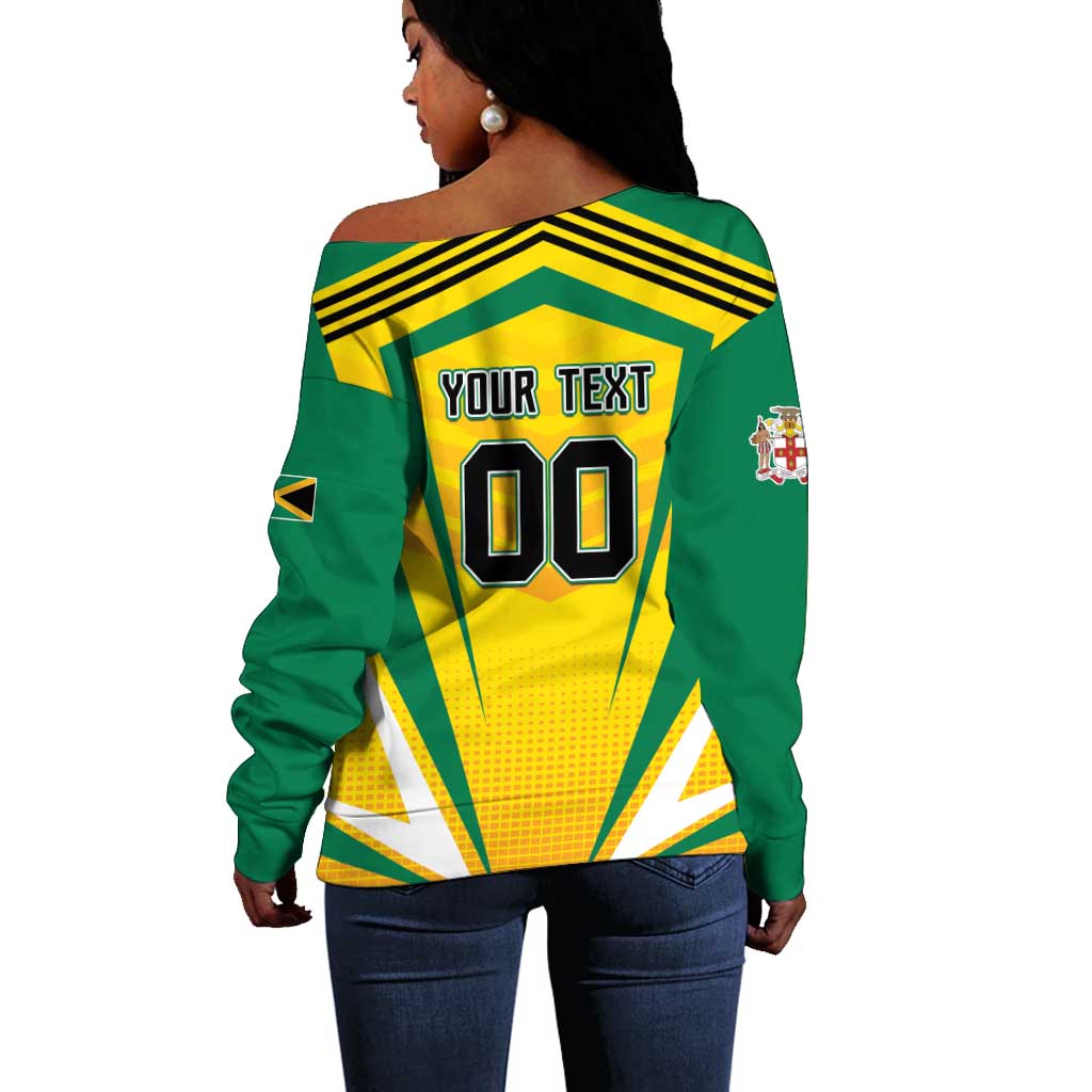 Custom Cricket Jamaica Off Shoulder Sweater Scorpions We Made Legends