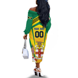 Custom Cricket Jamaica Off The Shoulder Long Sleeve Dress Scorpions We Made Legends