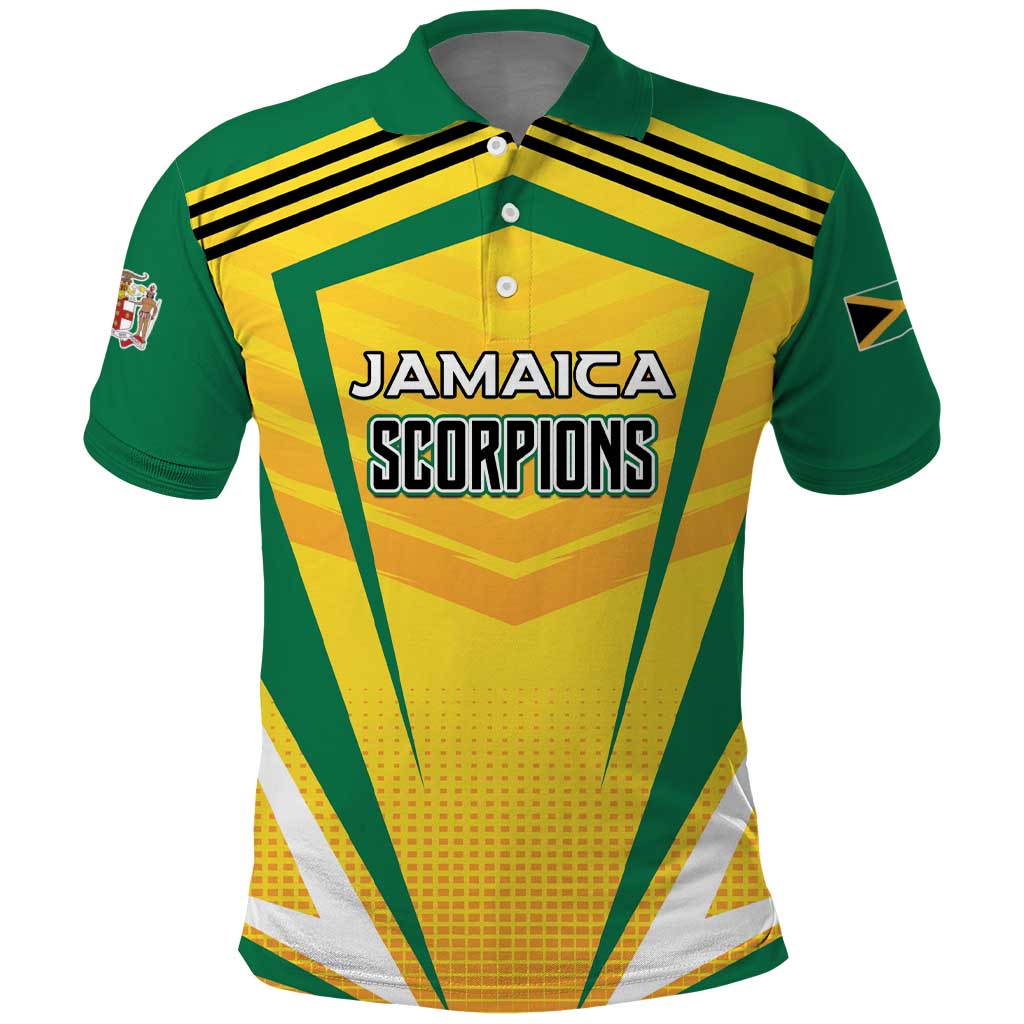 Custom Cricket Jamaica Polo Shirt Scorpions We Made Legends